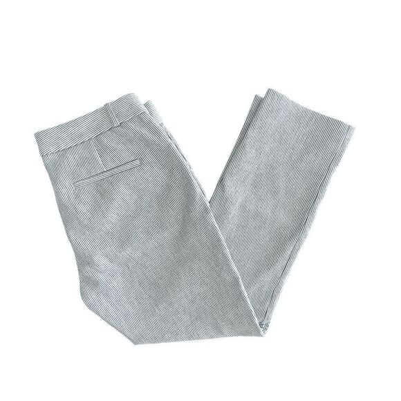 Banana Republic Womens Sloan Pants Pin Striped Blue White Size 8 - Picture 1 of 10
